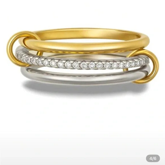 Stainless steel layered ring - Picture 5 of 5